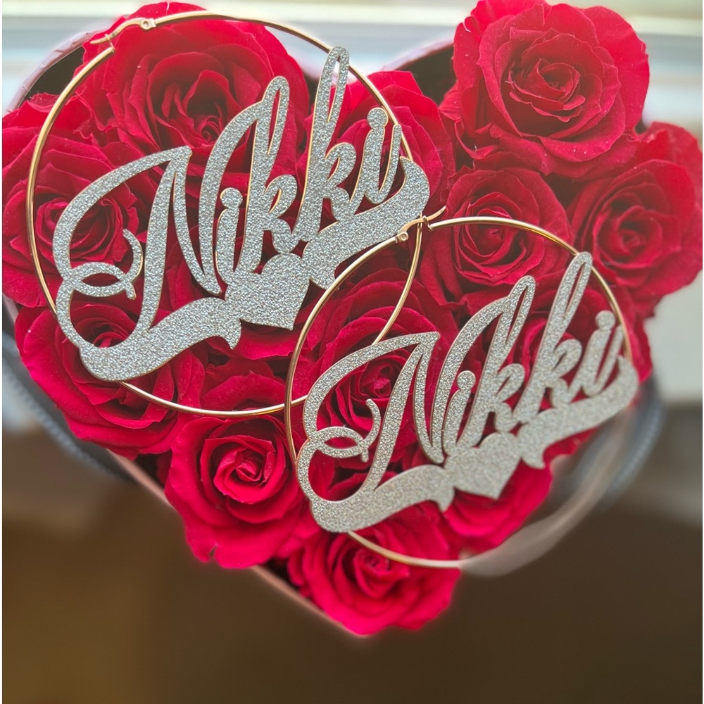 Custom hoop earrings